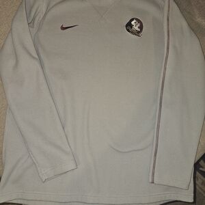 Nike Gray Long Sleeve Shirt with Logo
